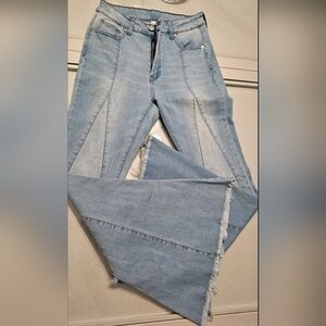 Chic Light Blue Flare Jeans for Women